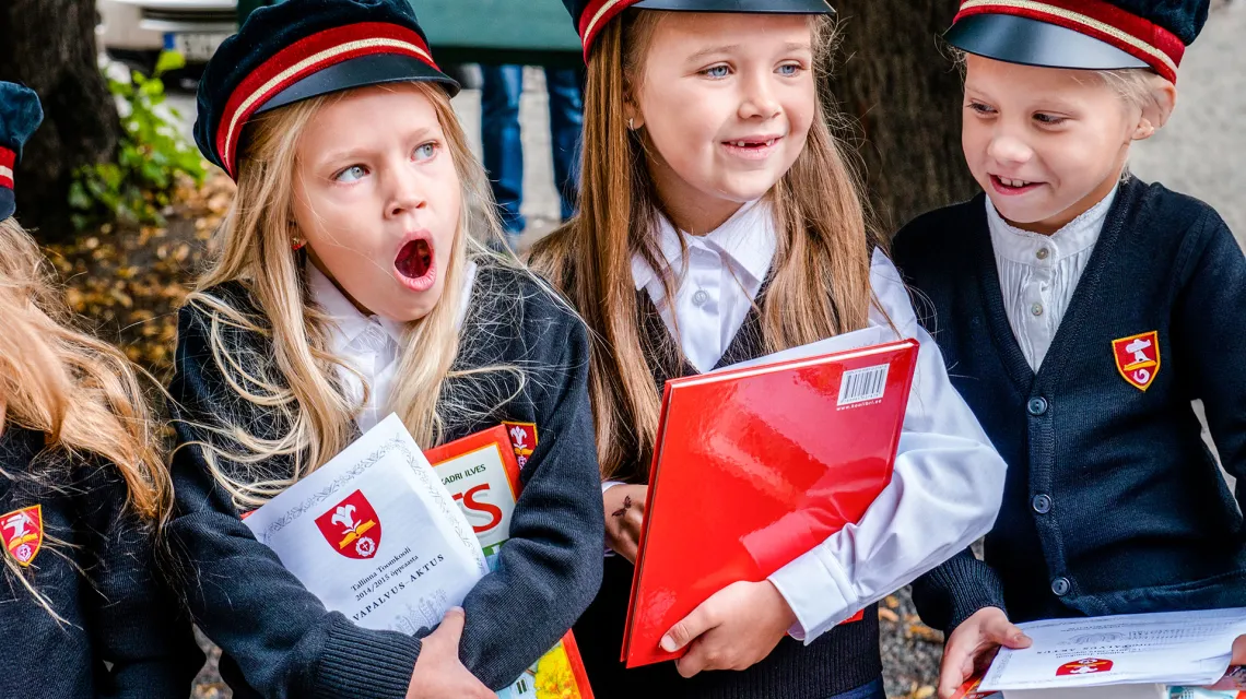 Rozpoczęcie roku szkolnego w Tallinie, wrzesień 2014 r. // Fot. Alison Wright / Getty Images