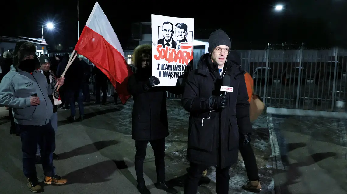Areszt śledczy Warszawa-Grochów, do którego zostali przewiezieni Maciej Wąsik i Mariusz Kamiński, Warszawa, 9 stycznia 2024 r. // Fot. Paweł Wodzyński / East News