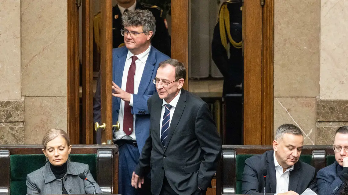 Mariusz Kamiński i Maciej Wąsik w Sejmie. Warszawa, 21 grudnia 2023 r. / fot. Jacek Domiński / REPORTER