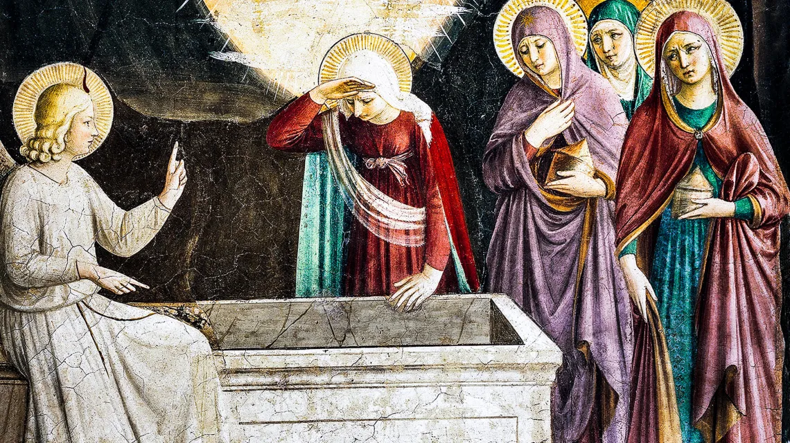 Fra Angelico, Zmartwychwstanie Chrystusa, 1438-1447, fragment fresku z celi klasztoru św. Marka we Florencji.  // Fot. DEA / A. Dagli Orti/ Getty Images