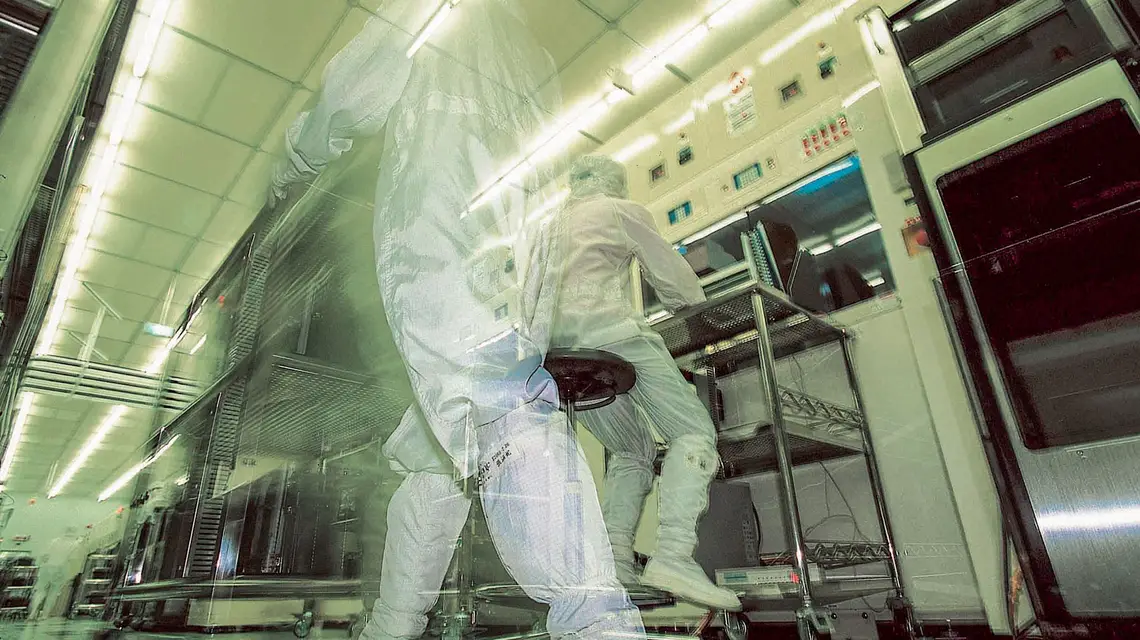 Produkcja płytek krzemowych w fabryce TSM na Tajwanie // Fot. Taiwan Semiconductor Manufacturing Co.