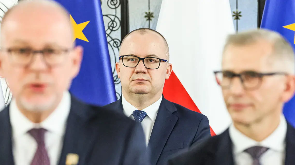 Adam Bodnar podczas konferencji prasowej dotyczącej proponowanych rozwiązań prawnych. Warszawa, 5 marca 2024 r. / Fot. Wojciech Olkuśnik / East News