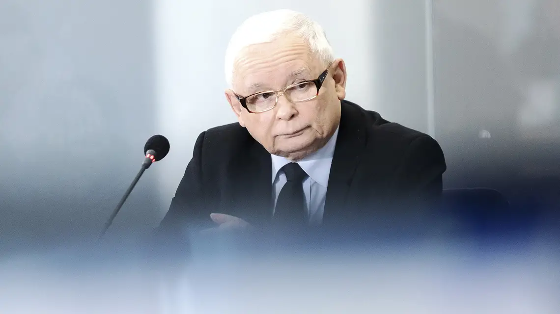 Przesłuchanie Jarosława Kaczyńskiego przez sejmową komisję śledczą ds. Pegasusa, Warszawa, 15 marca 2024 r. // Fot. Filip Naumienko / Reporter
