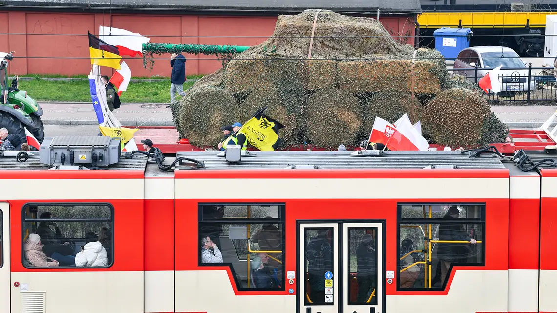 Strajk generalny rolników. Gdańsk. 20 marca 2024 r. // Fot. Wojciech Stróżyk / Reporter