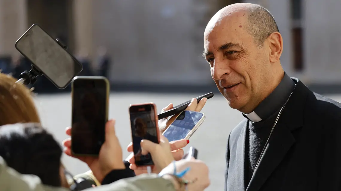 Kard. Victor Manuel Fernández, prefekt Dykasterii Nauki Wiary, Watykan, luty 2024 r. // Fot. Riccardo De Luca / Anadolu / AFP / East News