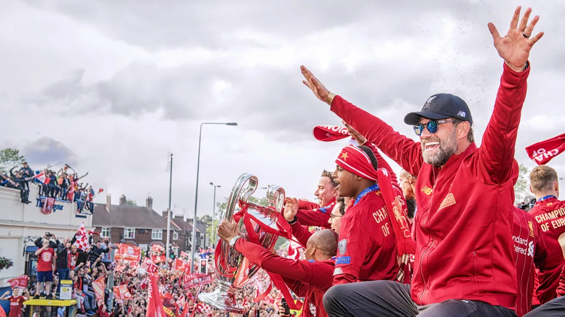 Jurgen Klopp po zwycięstwie w finale Ligi Mistrzów UEFA. Liverpool, 2 czerwca 2019 r. // Fot. Paul Copper / Getty Images