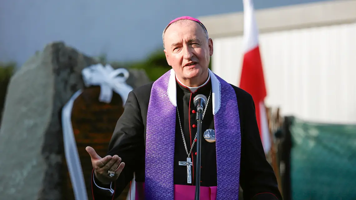 Biskup Andrzej Jeż. Limanowa, 18 sierpnia 2022 r. // Fot. Sylwia Penc / Agencja Wyborcza.pl