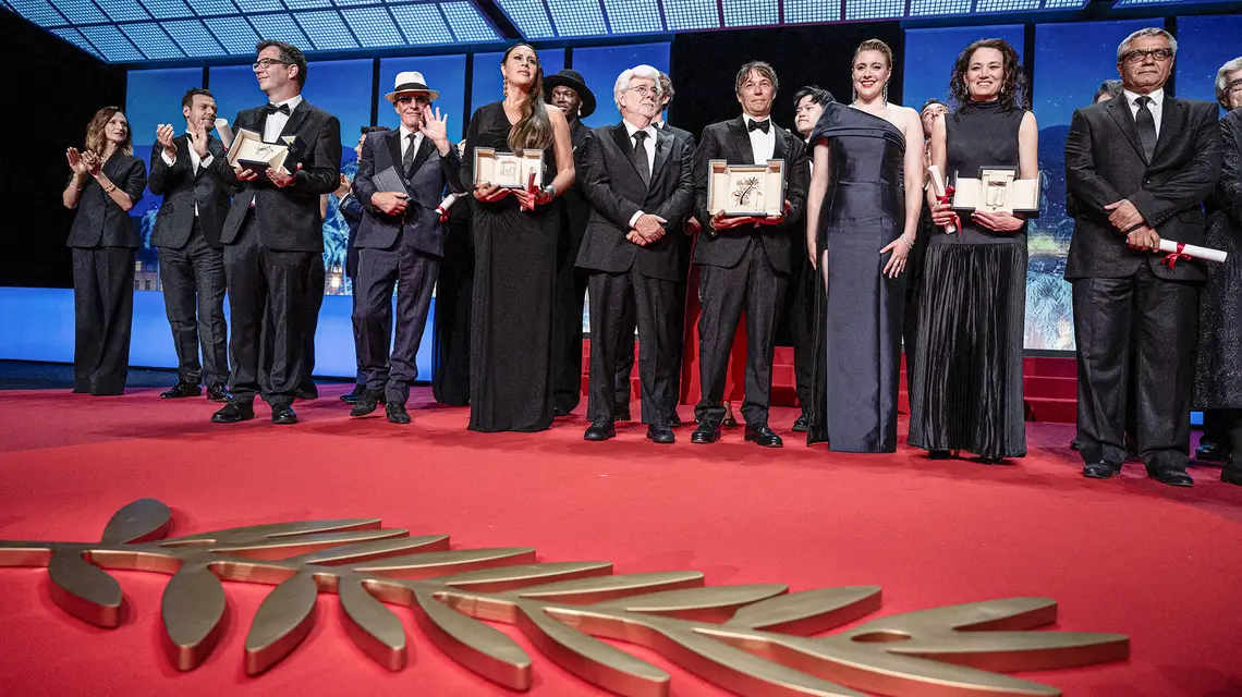 Jurorzy i zwycięzcy 77. Festiwalu Filmowego w Cannes. Francja, 25 maja 2024 r. // Fot. David Niviere / Abaca / East News 