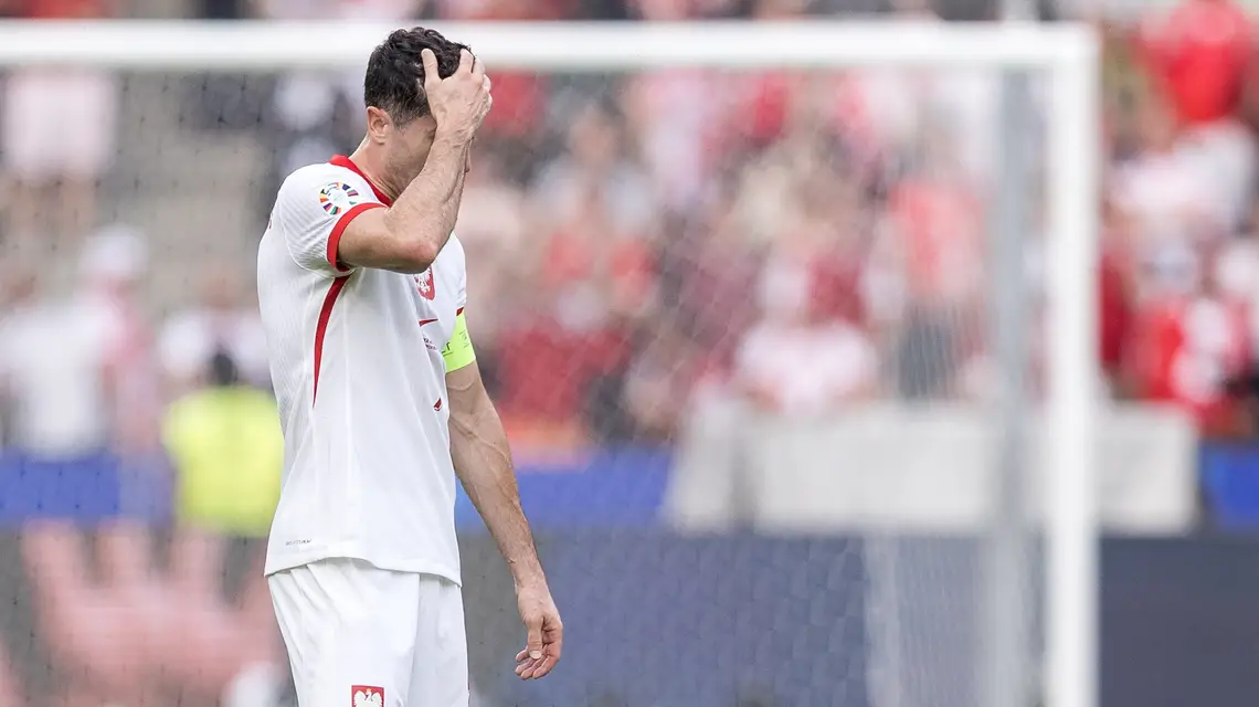 Robert Lewandowski po przegranej z Austrią, Berlin, 21 czerwca 2024 r. // Fot. Tomasz Jastrzębowski / Foto Olimpii / Reporter / East News