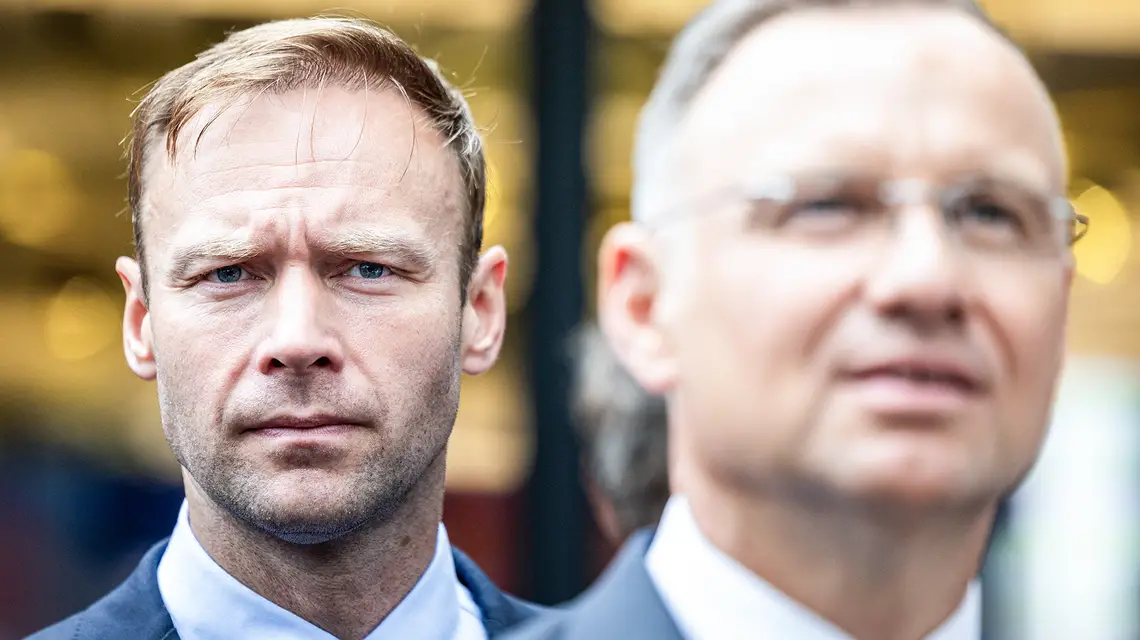 Marcin Mastalerek i prezydent Andrzej Duda podczas otwarcia Domu Polskiego w czasie Igrzysk Olimpijskich w Paryżu. 26 lipca 2024 r. // Fot. Andrzej Iwańczuk / Reporter