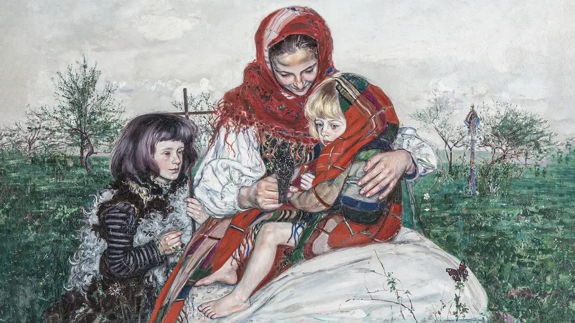 Vlastimil Hofman, Madonna ze szpakiem, 1909 r. // Własność: Fundacja im. Raczyńskich przy Muzeum Narodowym w Poznaniu