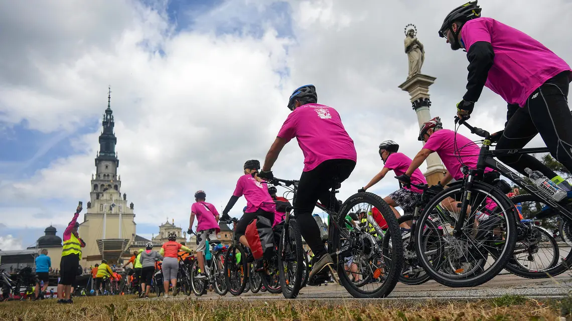 XVII Ogólnopolska Pielgrzymka Rowerowa na Jasną Góre. Częstochowa, 9 lipca 2022 r. // Fot. Grzegorz Skowronek / Agencja Wyborcza.pl