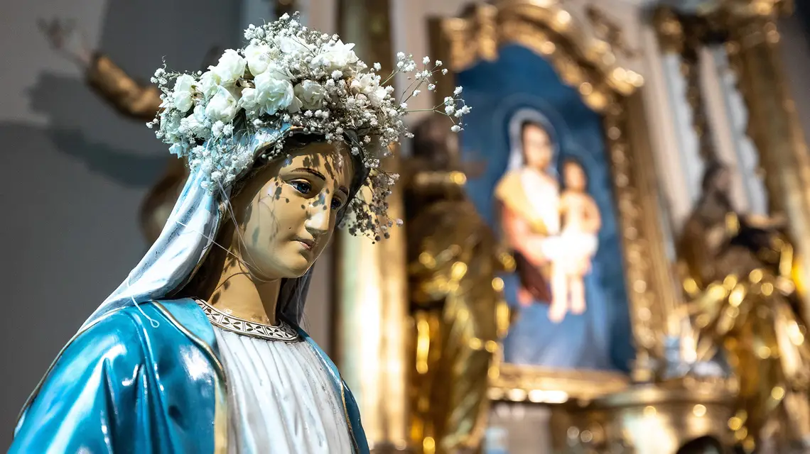 Figura Matki Boskiej w Sanktuarium Matki Bożej Łaskawej w Osjakowie // Fot. Fot. Karol Porwich / East News