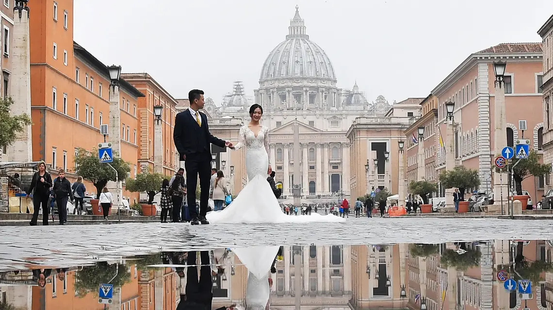 Plac św. Piotra, wrzesień 2018 r. // Fot. Tiziana Fabi / AFP / East News