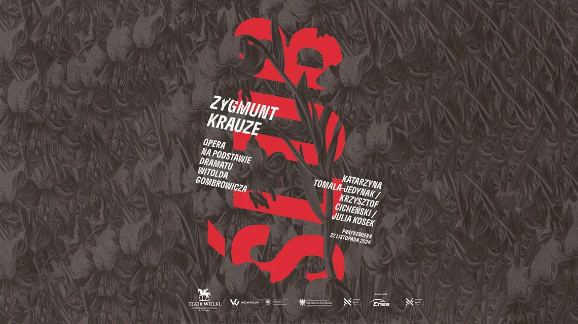 Plakat opery "Ślub", w reżyserii Zygmunta Krauzego na podstawie Witolda Gombrowicza