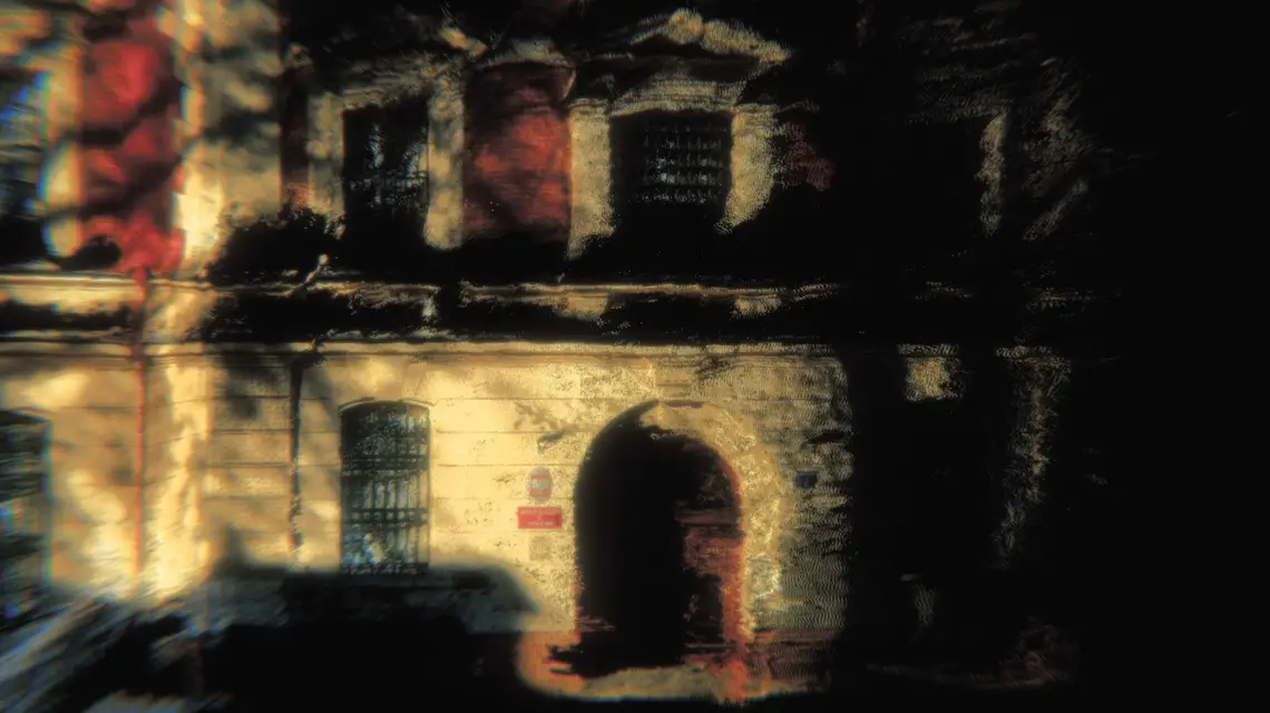 Fragment animacji Yany Maroz ilustrującej słuchowisko "Chaszcze. Authentic Kraków Experience", Conrad Festival 2024 / Fundacja Tygodnika Powszechnego