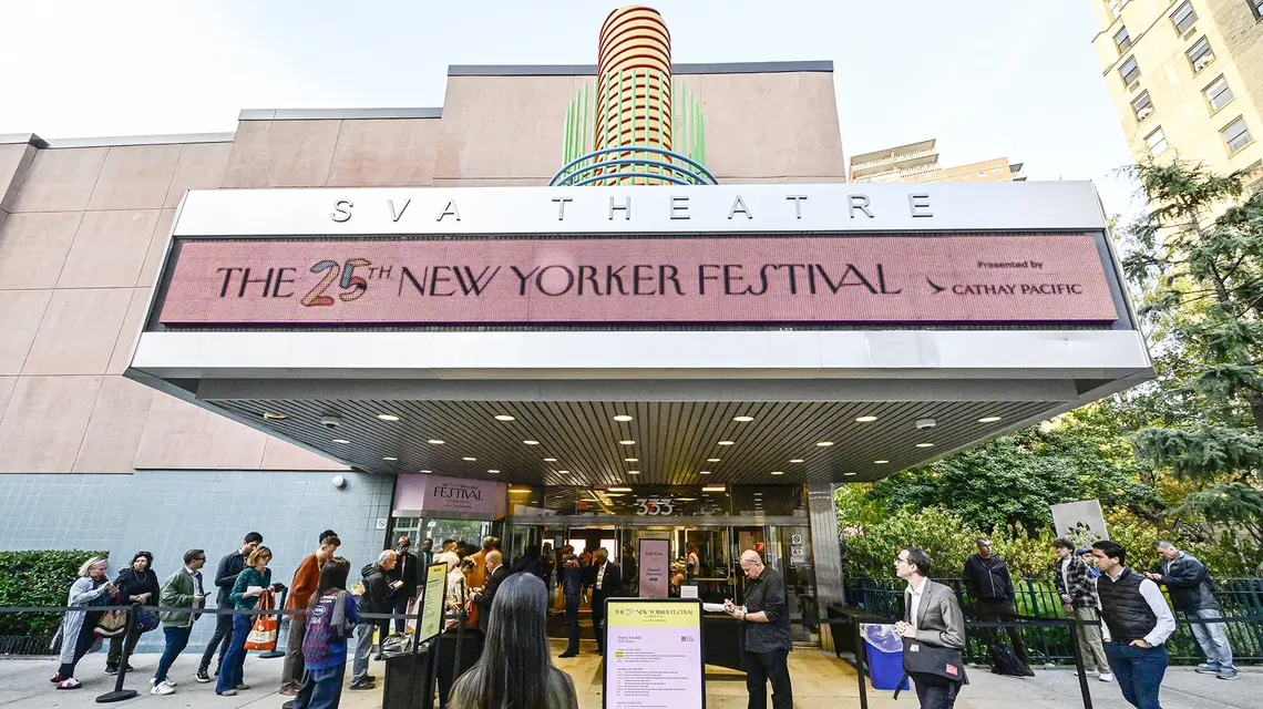 Przed otwarciem New Yorker Festival. Nowy Jork, 25 października 2024 r. // Fot. Eugene Gologursky / New Yorker / Getty Images 