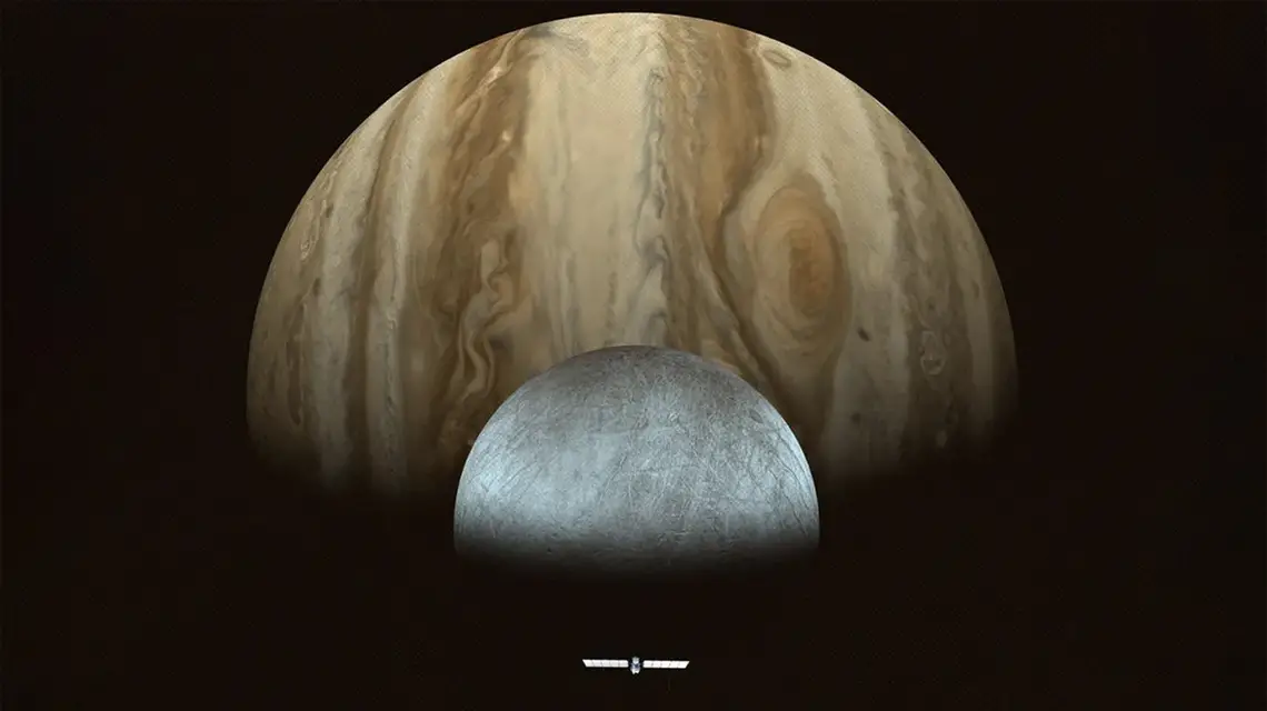 Wizualizacja misji Europa Clipper // NASA / JPL-Caltech