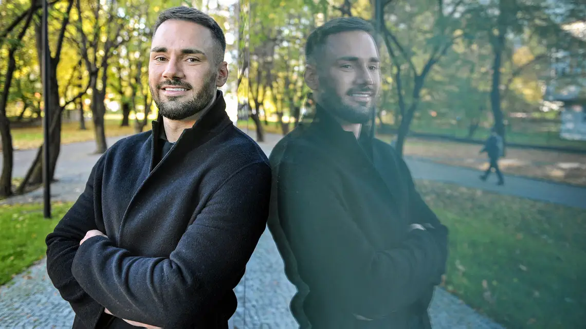 Łukasz Litewka, Katowice, listopad 2023 r. // Fot. Anna Lewańska / Agencja Wyborcza.pl