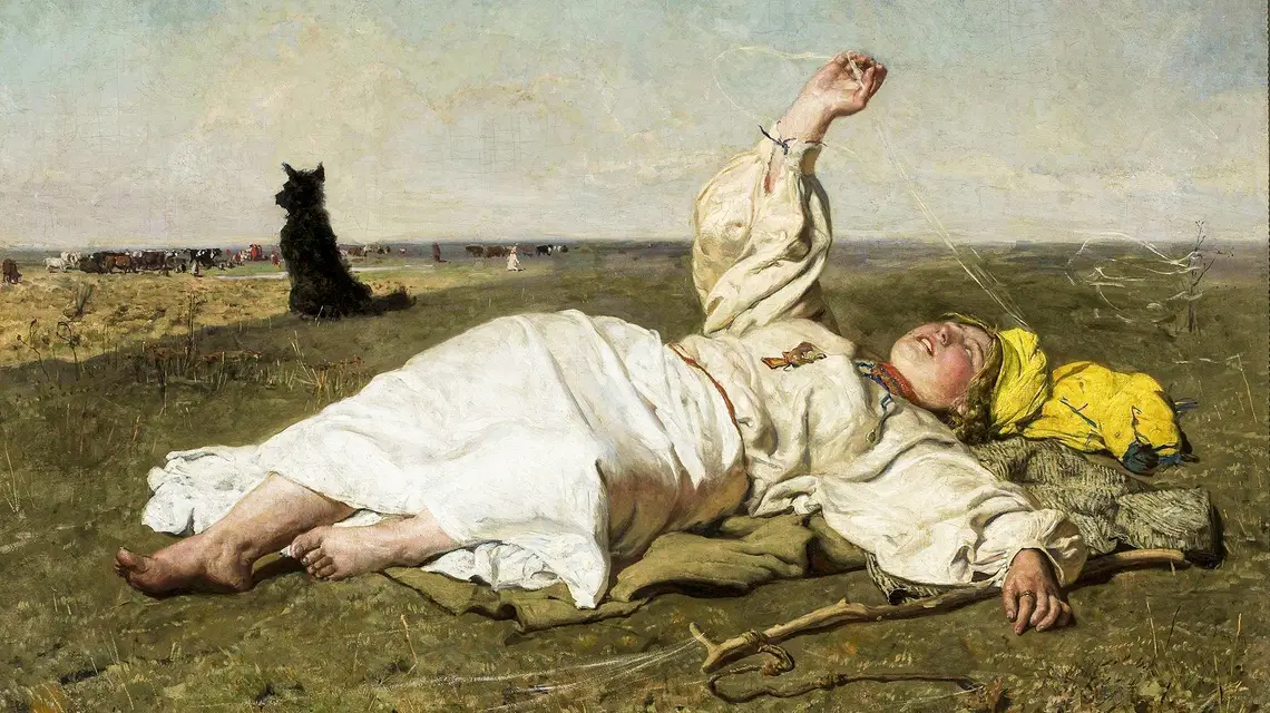 Józef Chełmoński, Babie lato, 1875 r. // Muzeum Narodowe w Warszawie