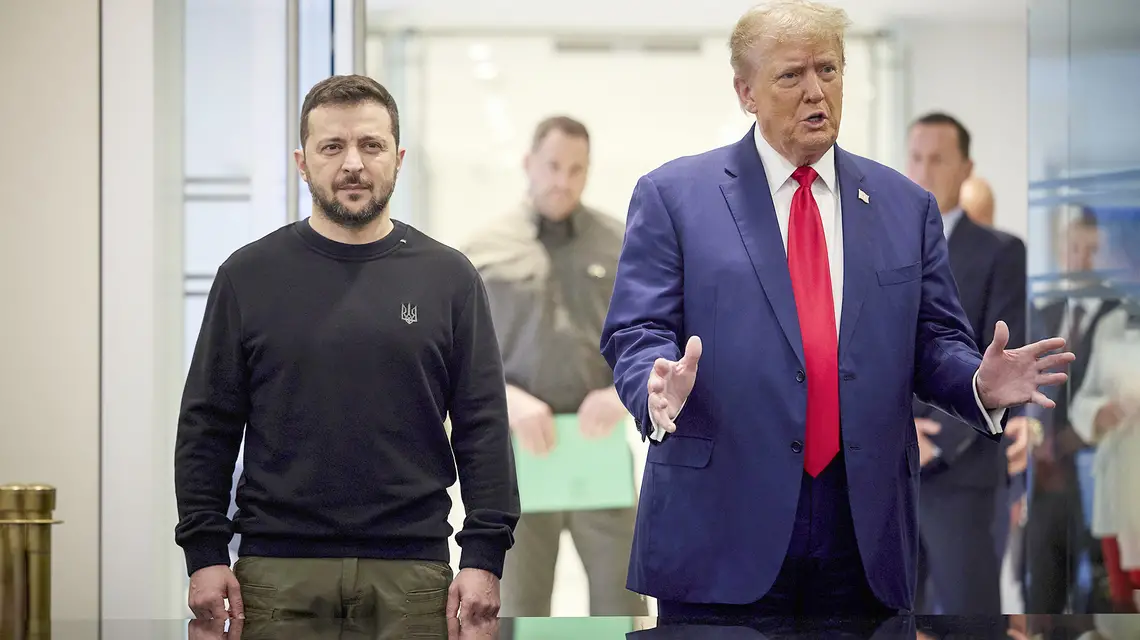 Spotkanie prezydenta Ukrainy Wołodymyra Zełeńskiego z Donaldem Trumpem. Nowy Jork, 27 września 2024 r. // Fot. Ukraine Presidency / East News