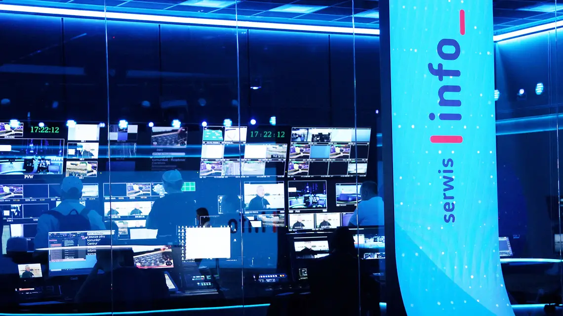Nowe studio Telewizji Polskiej. 29 września 2024 r. // Fot. Wojciech Olkuśnik / East News