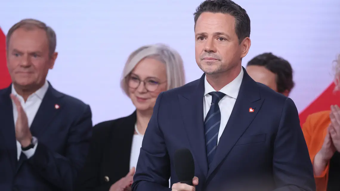 Ogłoszenie wyniku prawyborów prezydenckich w Koalicji Obywatelskiej, których zwycięzcą został Rafał Trzaskowski. Rada Krajowa Platformy Obywatelskiej, Warszawa, 23 listopada 2024 r. // FOT. Paweł Wodzynski/East News 