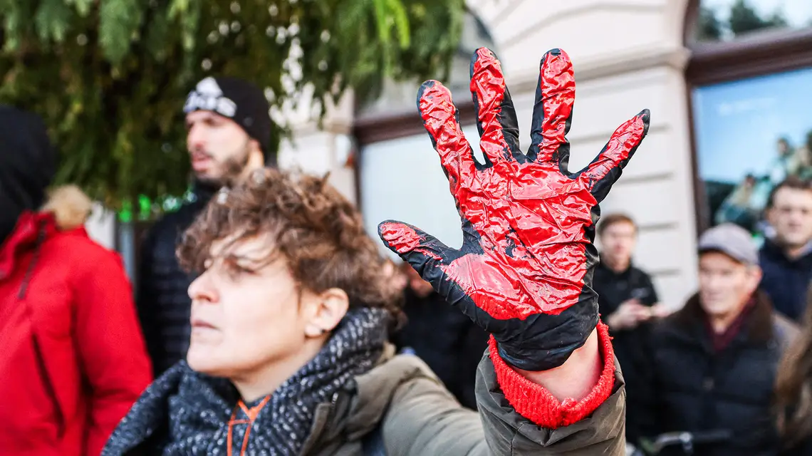 Serbia eksplodowała. Tragedia w Nowym Sadzie wywołała protesty i aresztowania // Fot. Aleksandar Savanovic / Anadolu / East News