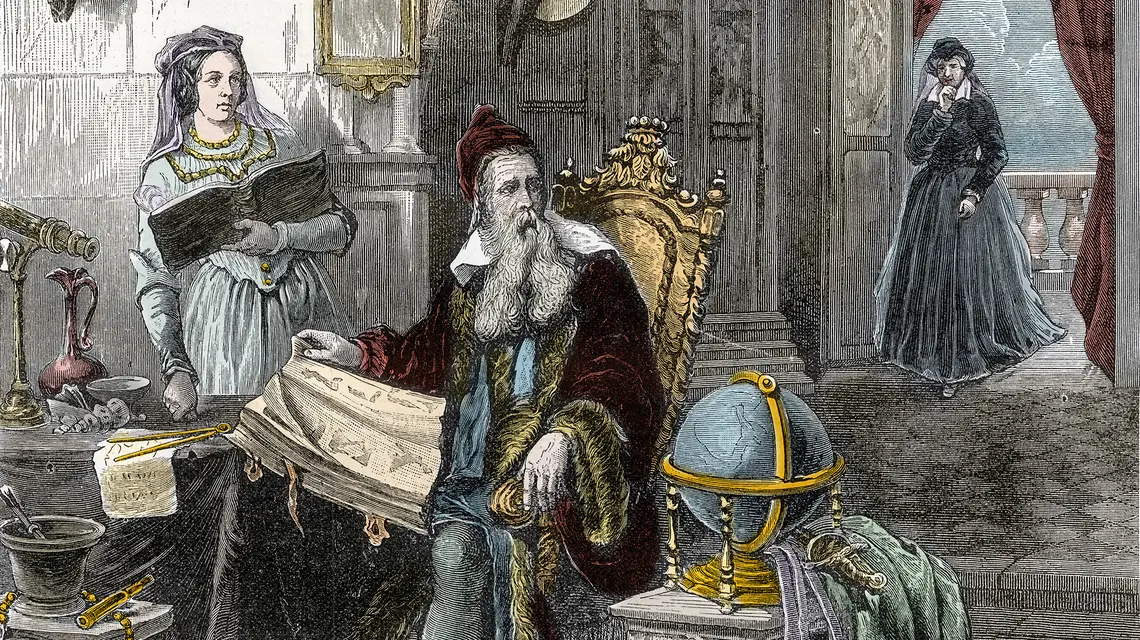 Katarzyna Medycejska ze swoim astrologiem Nostradamusem, druga połowa XVI w. // Fot. Stefano Bianchetti / Corbis / Getty Images