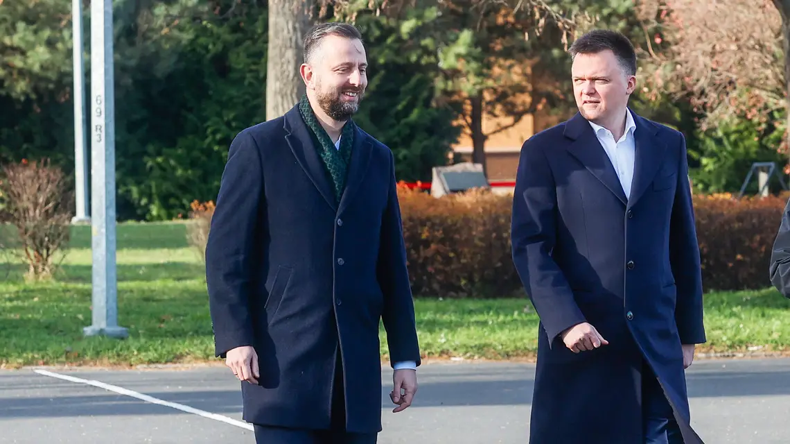 Władysław Kosiniak-Kamysz i Szymon Hołownia. Rzeszów, 25 listopada 2024 r // Fot. Krzysztof Kapica / East News
