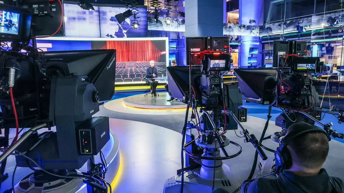Studio Telewizji TVN. Warszawa, styczeń 2023 r. // Fot. Paweł Wodzyński / East News