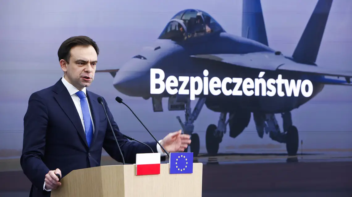 Minister Andrzej Domański na konferencj Polska Prezydencja w Radzie UE 2025. Warszawa, 19 grudnia 2024 r. //Fot. Filip Naumienko / REPORTER
