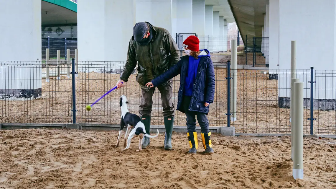 Po pandemii w Polsce przybyło pomad ćwierć miliona psów. Dog Park, Warszawa, 5 stycznia 2021 r. // Fot. Albert Zawada / PAP