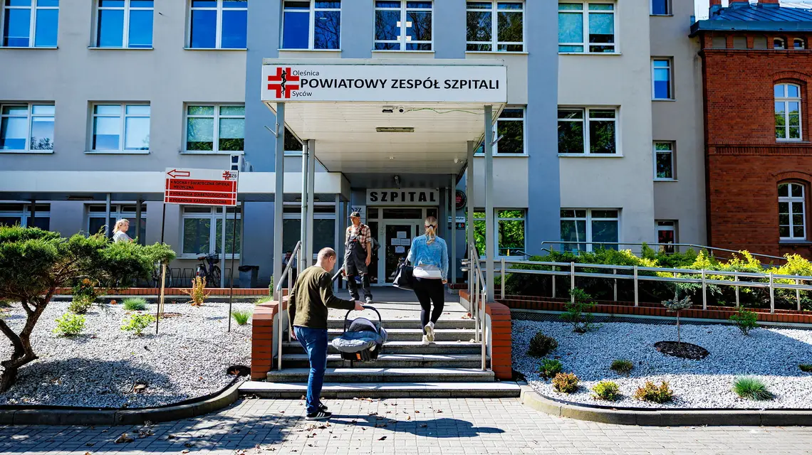 Szpital w Oleśnicy, 22 kwietnia 2025 r. // Fot. Krzysztof Zatycki / Agencja Wyborcza.pl