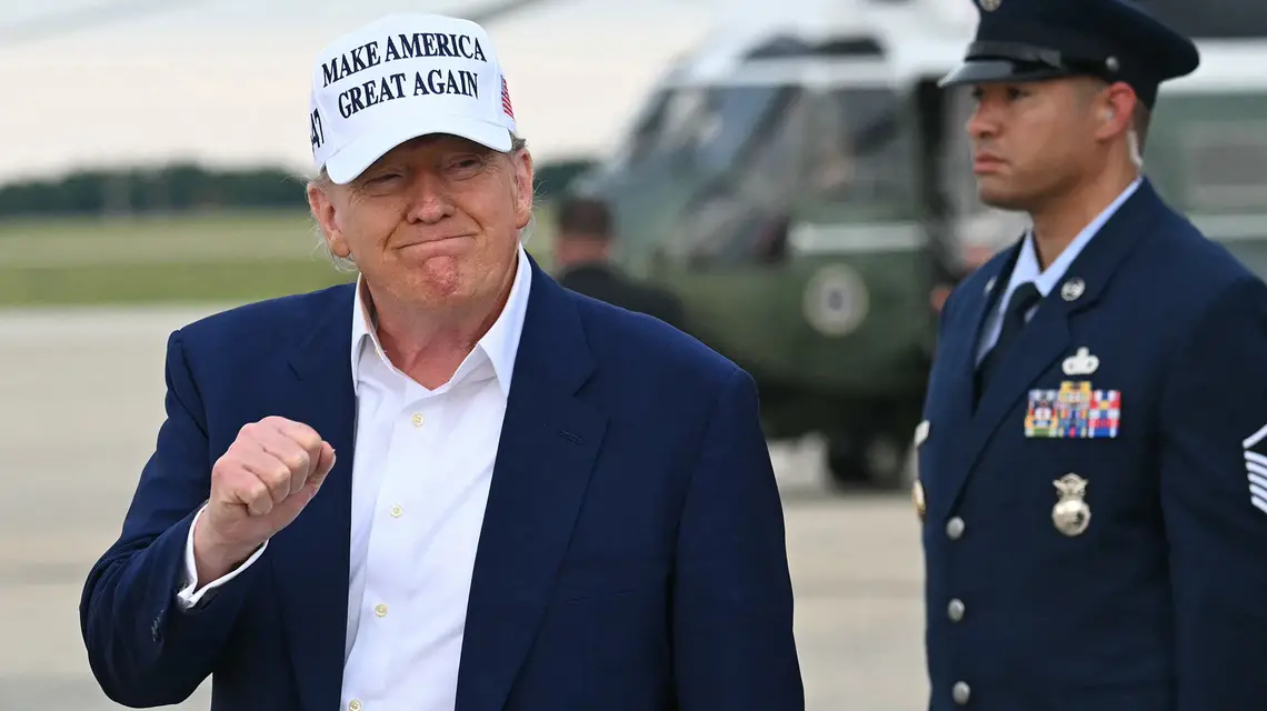 Prezydent Donald Trump. Maryland, 25 maja 2025 r. // Fot. Saul Loeb / AFP / East News 