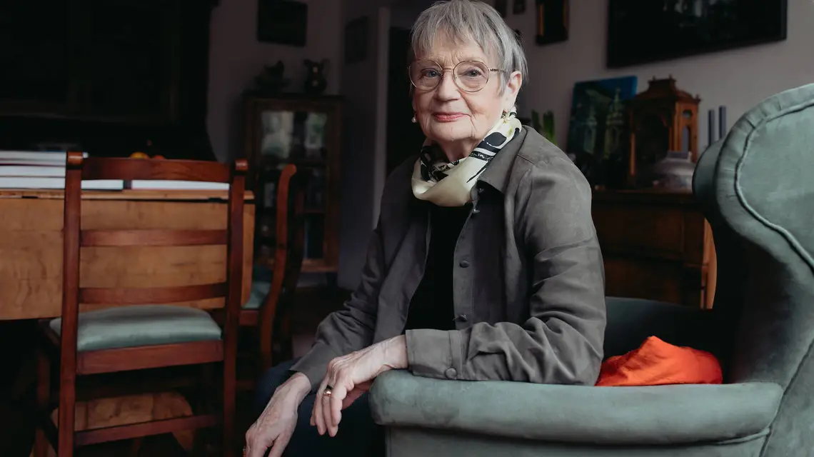 Profesor Maria Poprzęcka. Warszawa, 24 lutego 2025 r. // Fot. Dawid Żuchowicz / Agencja Wyborcza.pl