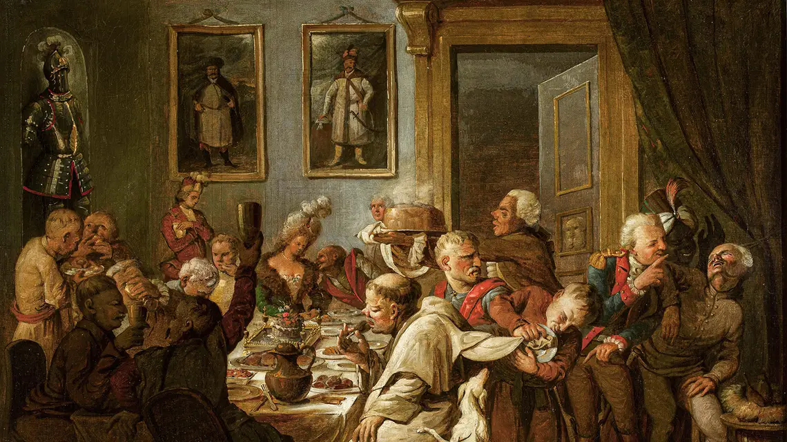 Aleksander Orłowski „Uczta u Radziwiłła”, 1. połowa XIX w. // Muzeum Narodowe w Warszawie