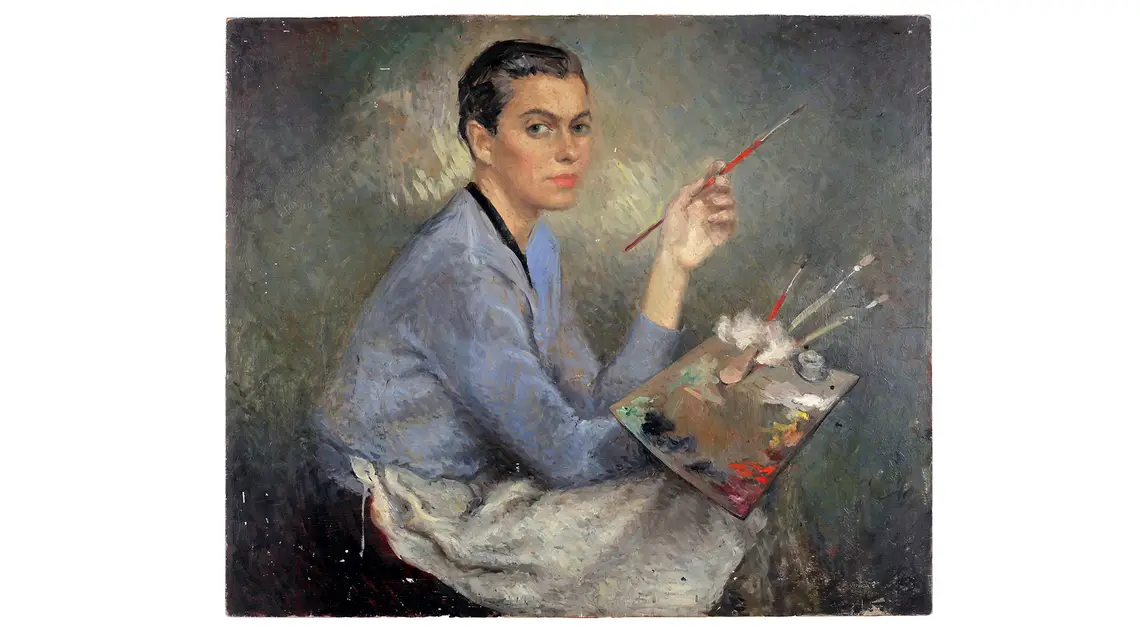 Jadwiga Przeradzka-Jędrzejewska, Autoportret, lata 40. XX w. // Muzeum Narodowe w Lublinie