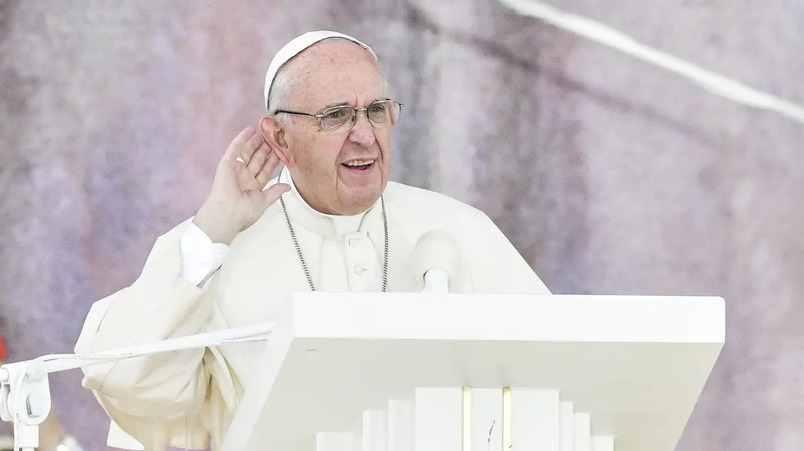Papież Franciszek podczas Światowych Dni Młodzieży w Krakowie. 28 lipca 2016 r. // Fot. Andrzej Iwańczuk / Reporter
