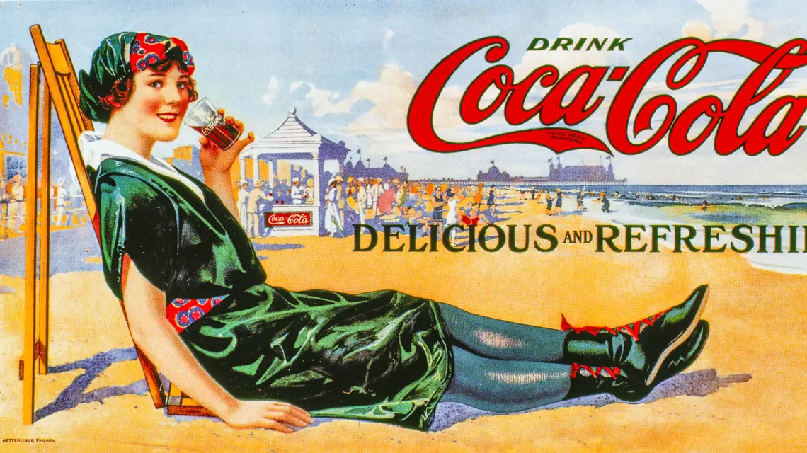Reklama Coca-coli z początku XX w. // API / Gamma-Rapho / Getty Images
