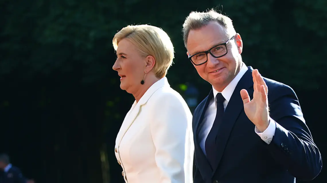 Agata Kornhauser-Duda, Andrzej Duda, czerwiec 2025 r. // Fot. Beata Zawrzel / REPORTER