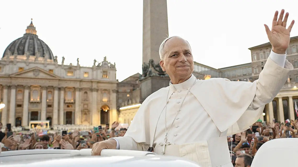 Papież Leon XIV podczas Jubileuszu Młodych w Rzymie. Watykan, 29 lipca 2025 r. // Fot. Francesco Sforza / Vatican Media / Getty Images