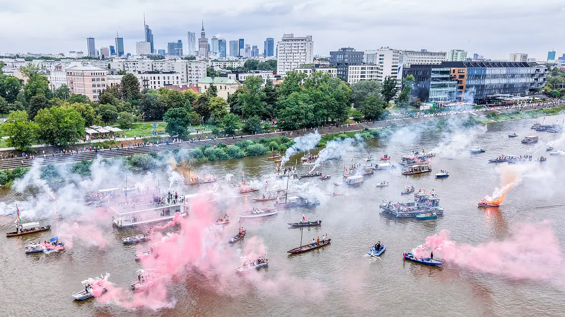 Obchody 81. rocznicy Powstania Warszawskiego. Godzina W na Wiśle. Warszawa, 1 sierpnia 2025 r. // Fot. Mateusz Grochocki / East News