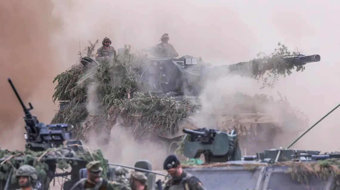 Ćwiczenia wojsk NATO. Pabrade, Litwa, 29 maja 2024 r. // Fot. Sean Gallup / Getty Images