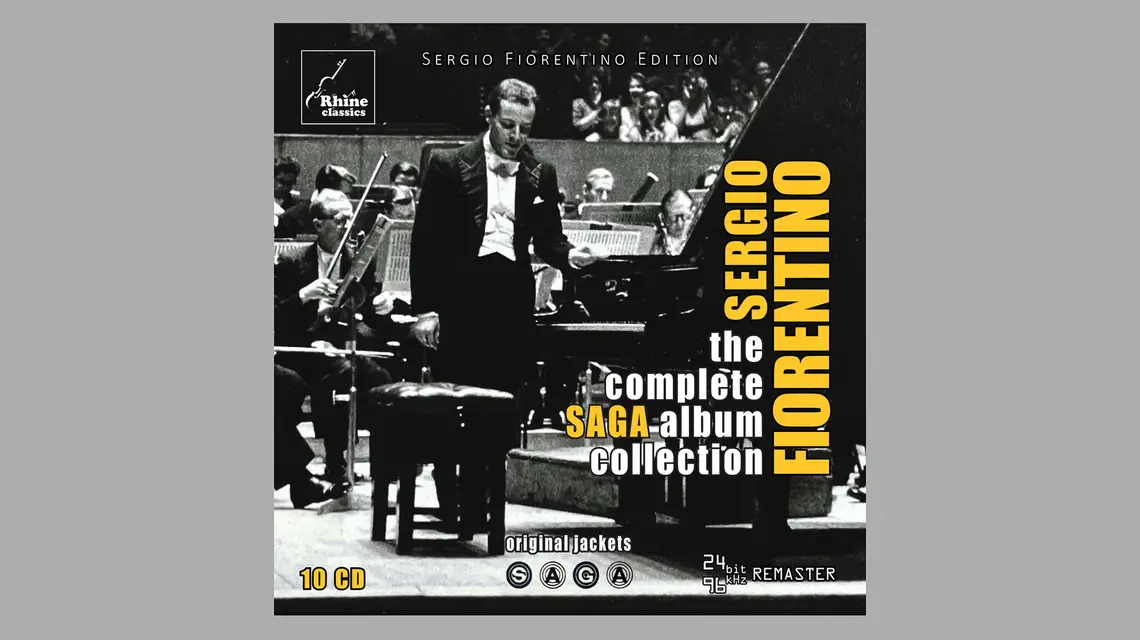 Zbiór dawnych nagrań Sergia Fiorentino. The complete SAGA album collection, 10 CD. Wyd. Rhine Classics // materiały prasowe