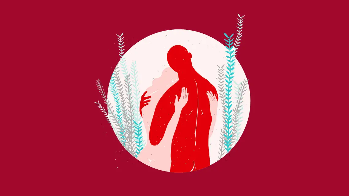 Magdalena Burdzyńska, „Miłość", ilustracja do książki "Quarks, Elephants & Pierogi: Poland in 100 Words", tekst: Mikołaj Gliński, Matthew Davies, Adam Żuławski, redakcja: Adam Żuławski, ilustracje i projekt książki: Magdalena Burdzyńska, wydawnictwo: Instytut Adama Mickiewicza, 2024