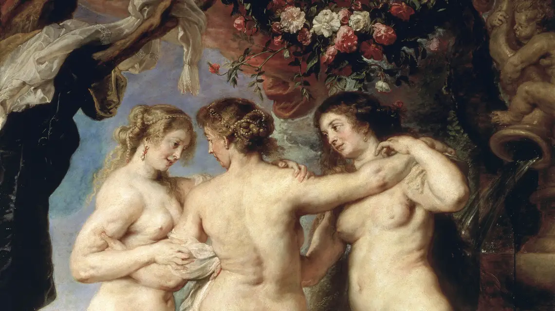 „Trzy gracje” (fragment), Peter Paul Rubens, ok. 1638-40 r., Muzeum Prado // akg-images / BE&W