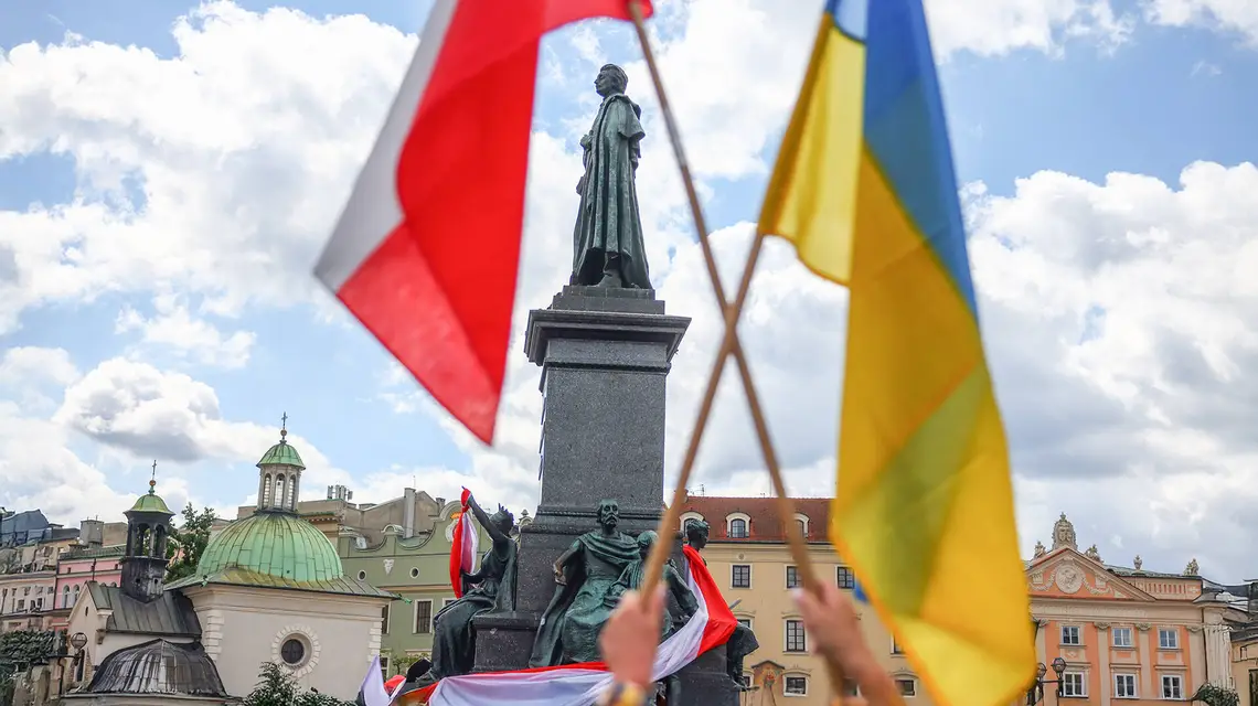 Obchody Święta Niepodległości Ukrainy. Kraków, 24 sierpnia 2025 r. // Fot. Beata Zawrzel / East News