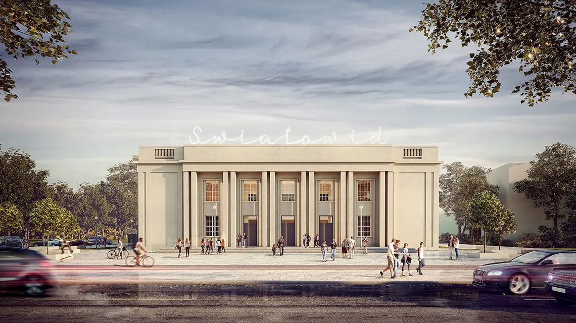 Modernizacja i rozbudowa budynku dawnego kina Światowid na potrzeby Muzeum Nowej Huty // materiały prasowe Muzeum Historyczne Miasta Krakowa