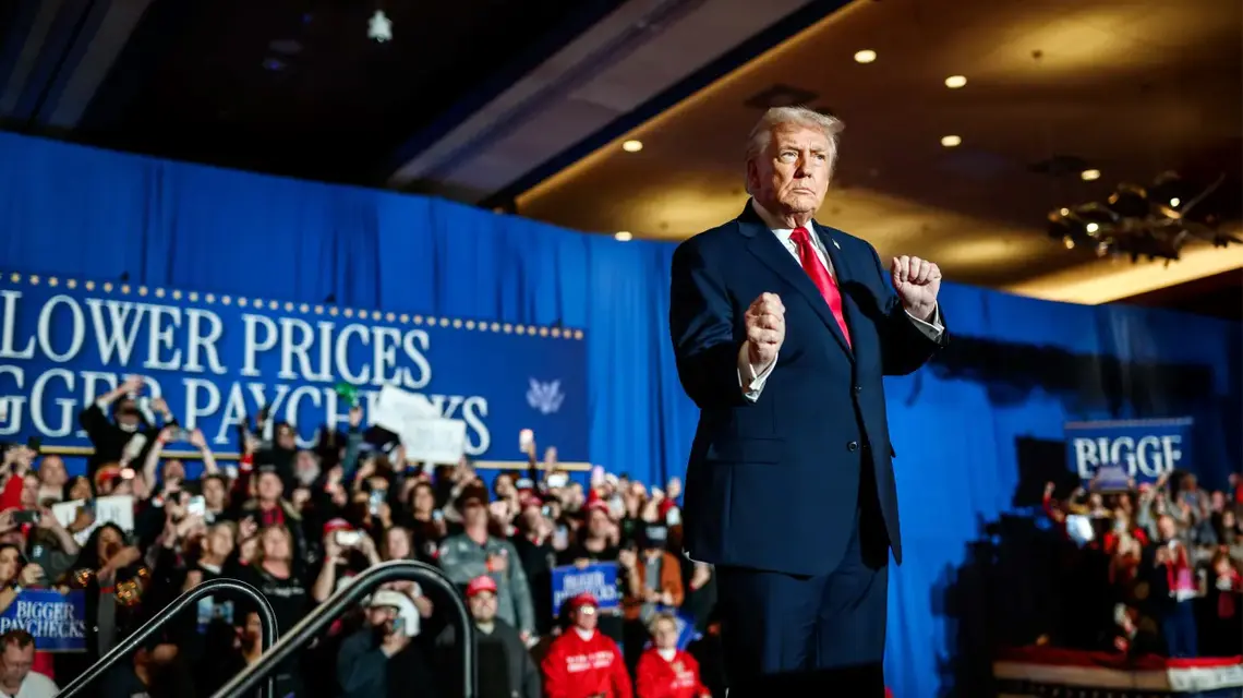 Prezydent Donald Trump podczas konferencji ekonomicznej w Mount Pocono w Pensylwanii. Stany Zjednoczone, 10 grudnia 2025 r. // Materiały prasowe Białego Domu
